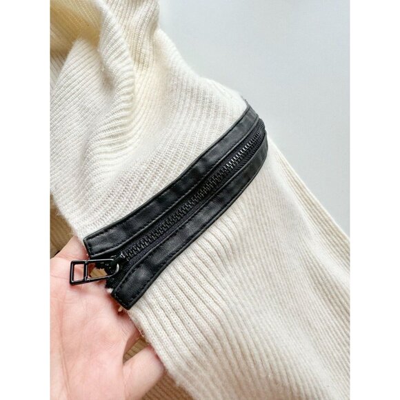 ROBERT RODRIGUEZ Cream Wool Cashmere Knit Zipper Wrap Cardigan Sweater, Size XS - Picture 10 of 16